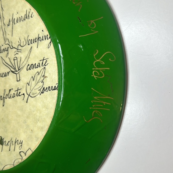 Hand painted floral plate Sela Miles the lattice collection - Picture 7 of 7